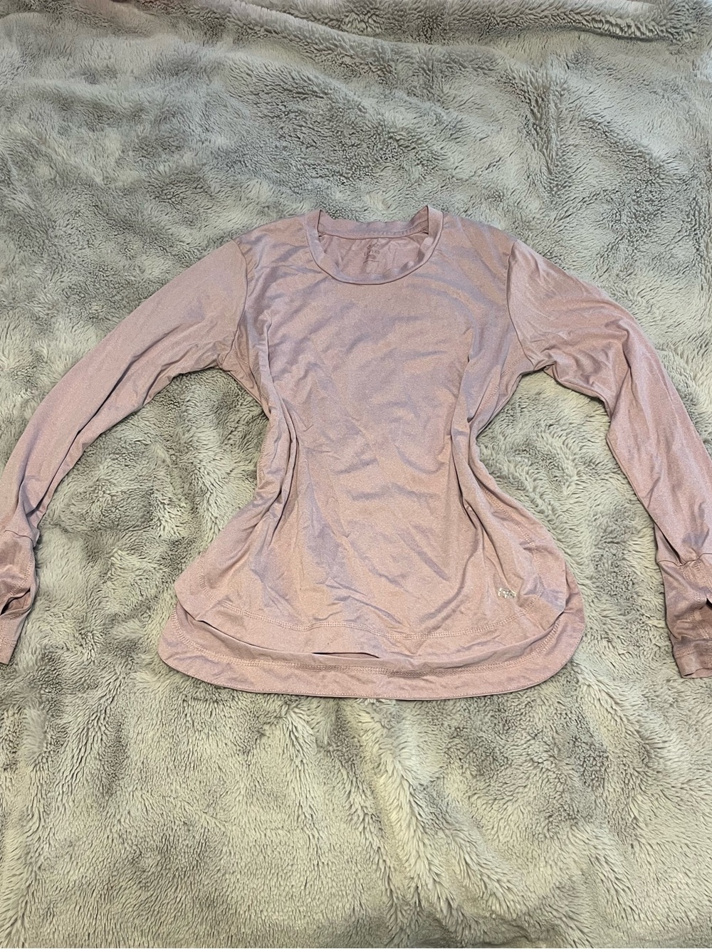 Lavender Women's Long Sleeve Active Wear Crew Neck Top